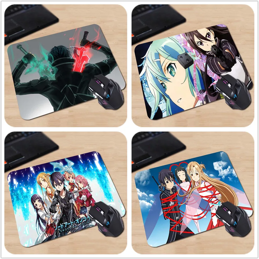 Babaite Прямоугольный Коврик для мыши дизайн корпуса двойные мечи SAO размер 180*220*2 мм