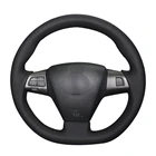 Черная искусственная кожа PU чехол рулевого колеса автомобиля оплетка для Toyota Corolla RAV4 Auris Wish Vanguard Voxy 2010 2011 2012 2013
