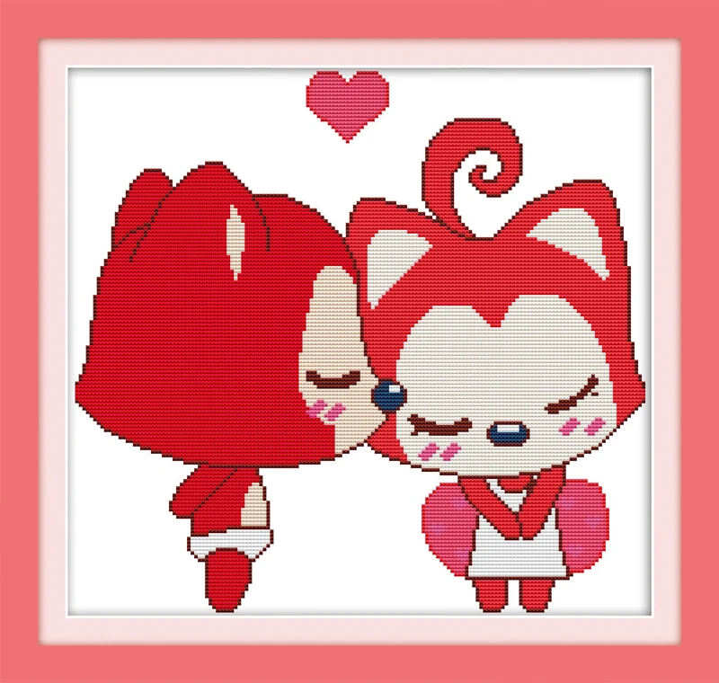 Али поцелуй его любовник крест комплект стежка мультфильм 14ct 11ct - Цена: 