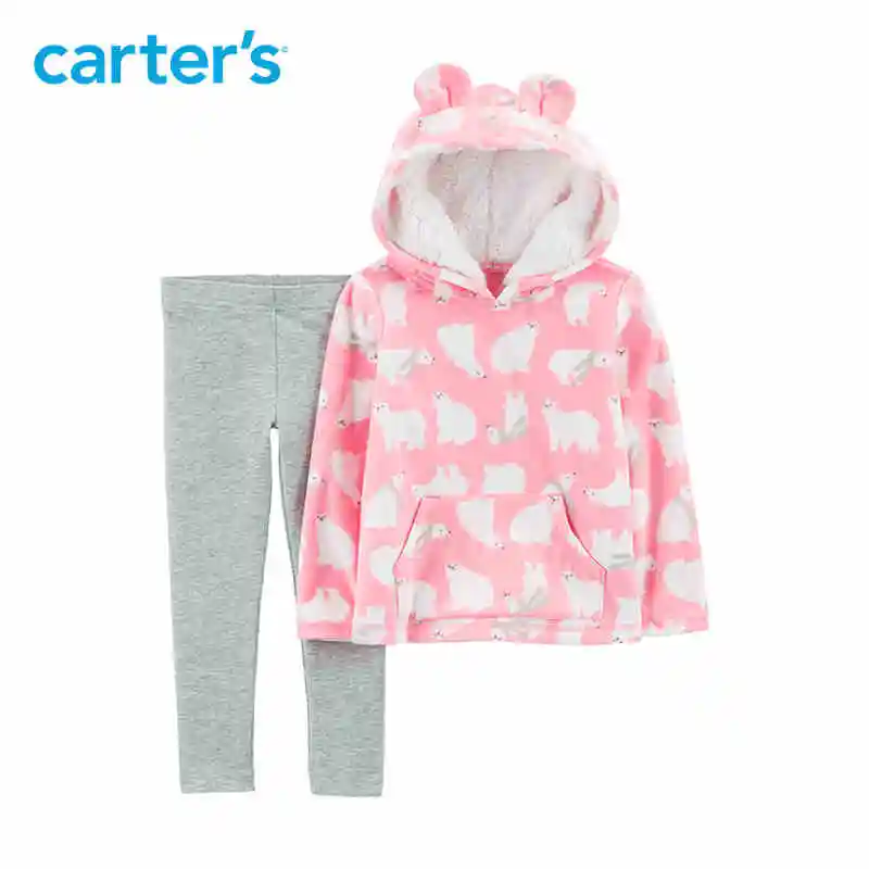Carters/флисовая толстовка с капюшоном и леггинсами комплект из 2 предметов осенне