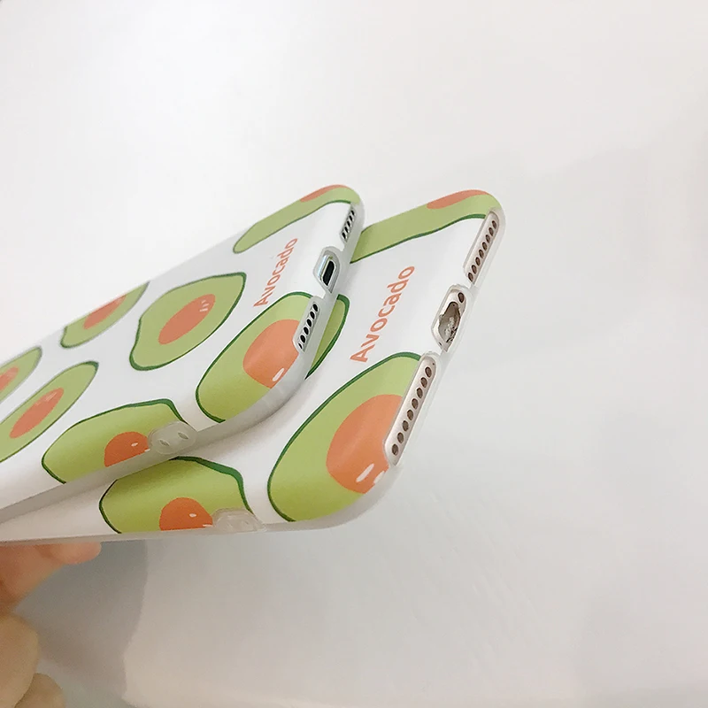 YKUPUP Cute Fruit Avocado Case for iphone 7 6 s 6s 8 Plus Soft Silicone Back Cover For X Coque Moblie Phone Cases &amp Bags |