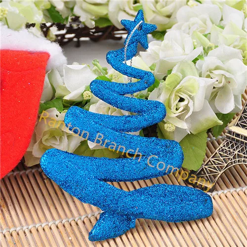 1pc blue color 1 шт. порошок высококачественные Рождественские елочные украшения 12 см* 10 см принадлежности Ремесла Висячие Рождественские изделия для декорации 20 г/шт - Цвет: 1pc blue color