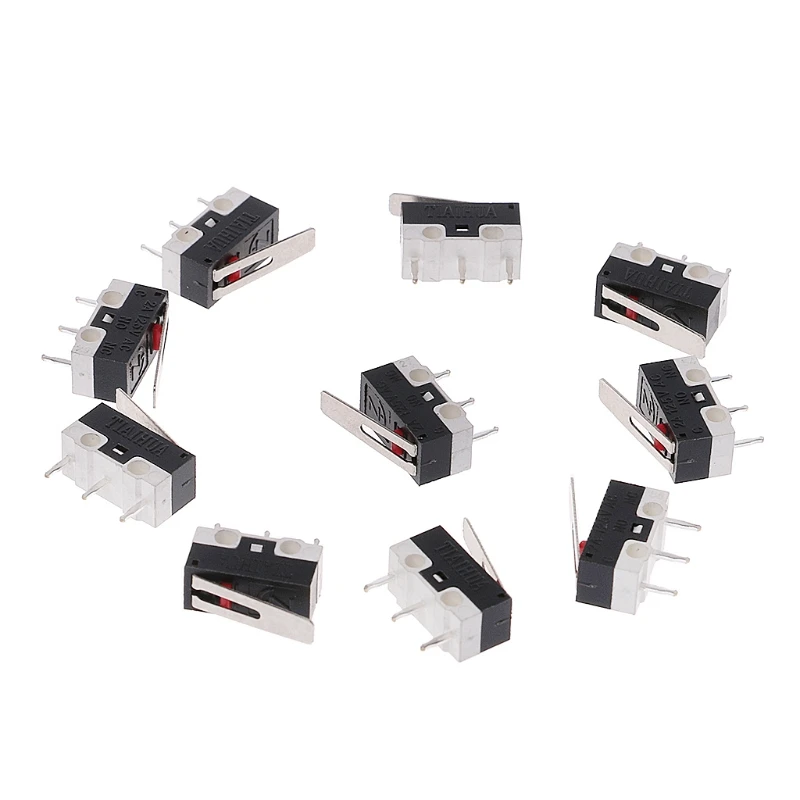 10 шт. 2A 125V 3PIin микро концевые переключатели рычаг роликовый рычаг Привод SPDT переключатель
