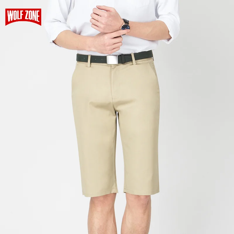 Мужские Летние Шорты WOLF ZONE модные повседневные хлопковые дышащие шорты Slim Fit