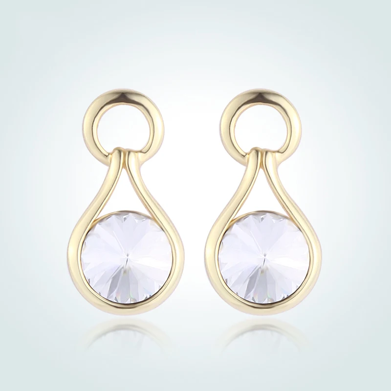 Рождественские FARBEN Кристалл от Swarovski серьги для Для женщин форма капли 925 пробы