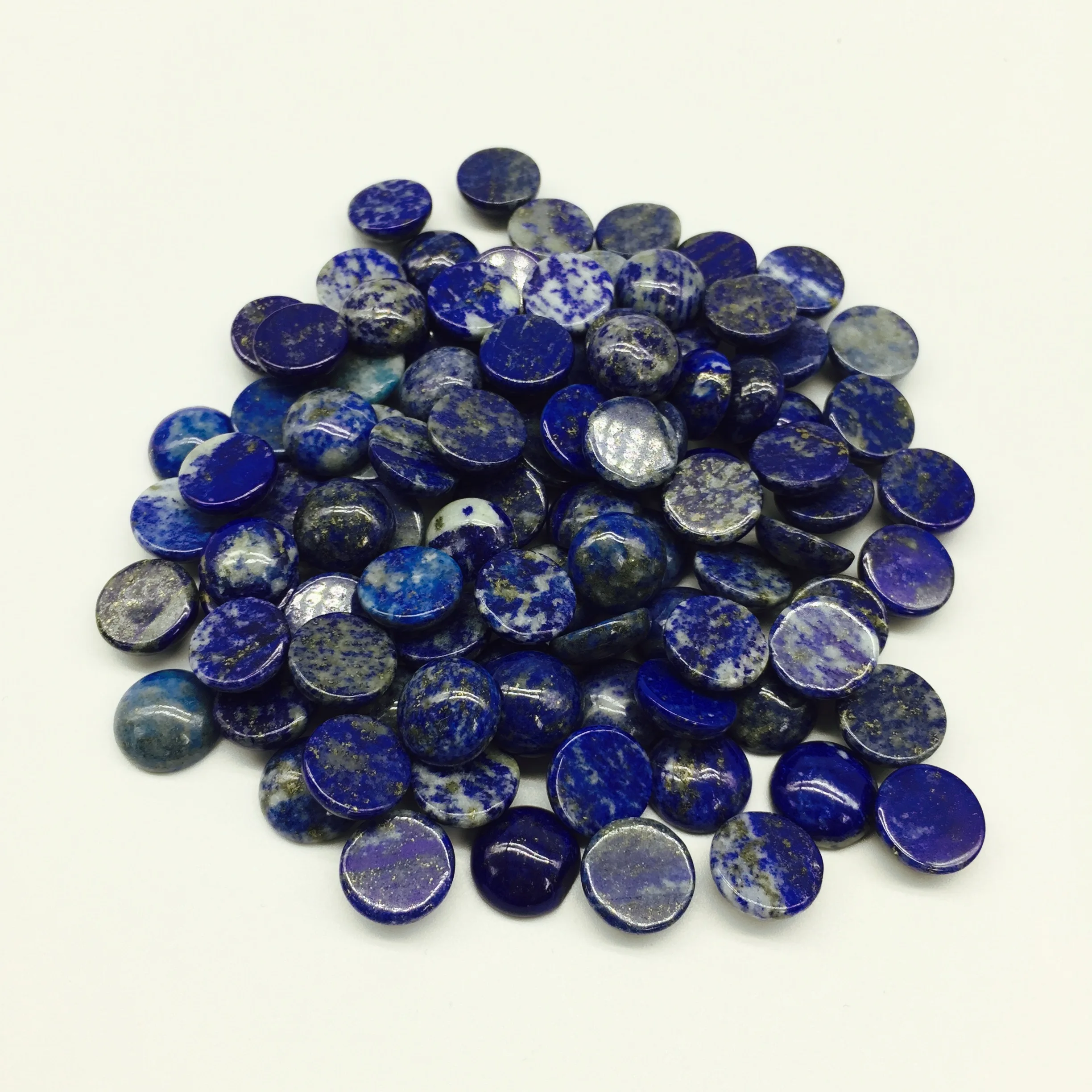 Модный высококачественный круглый кабошон из натурального камня Lapis Lazuli 12 мм для