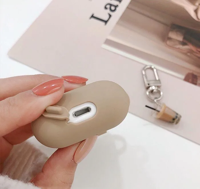 Молоко чайный кулон для защитный чехол для airpods мягкий силиконовый беспроводной Bluetooth гарнитура комплект Личность Женский чехол с защитой от падения