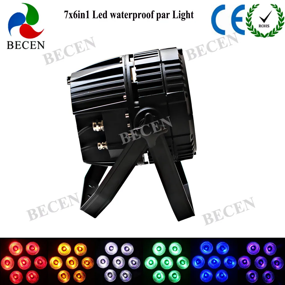 Ip65 10 шт./лот 7x18 Вт RGBWA UV 6in1 Led Par свет Открытый водонепроницаемый Освещение сцены |