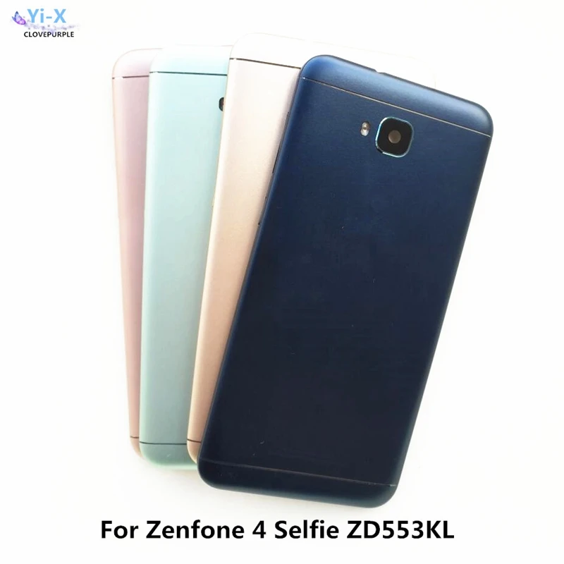 10pcs/lot Rear Battery Cover Housing For Asus Zenfone 4 Selfie ZD553KL Back Battery Cover Case with side buttons and lens