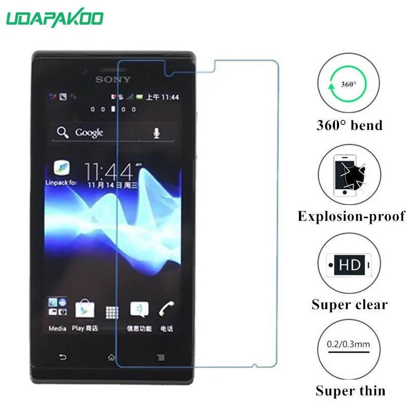 Udapakoo прозрачная защитная пленка из закаленного стекла для Sony Xperia J ST26I Nano