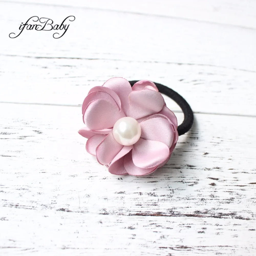 Резинка для волос с цветами модная резинка девочек и женщин держатели конского