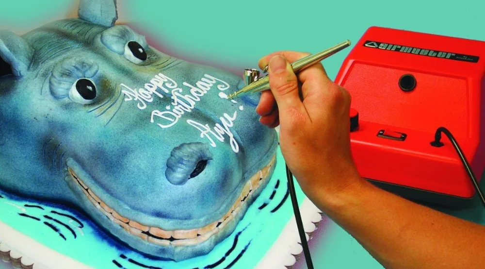 Супер Аэрограф Твин (2) распылитель для торта мини-Аэрограф Комплект с воздушным