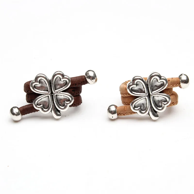 Натуральная пробка португальская Античная Щепка милый цветок клевера женское