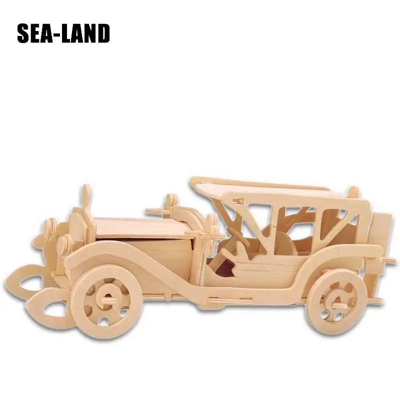 

Kids Toys Wooden 3D Puzzle For Children Beat-up Car A Montessori Educationaly Diy Toy Challenge Wisdom A Gift For Kids Or Adult
