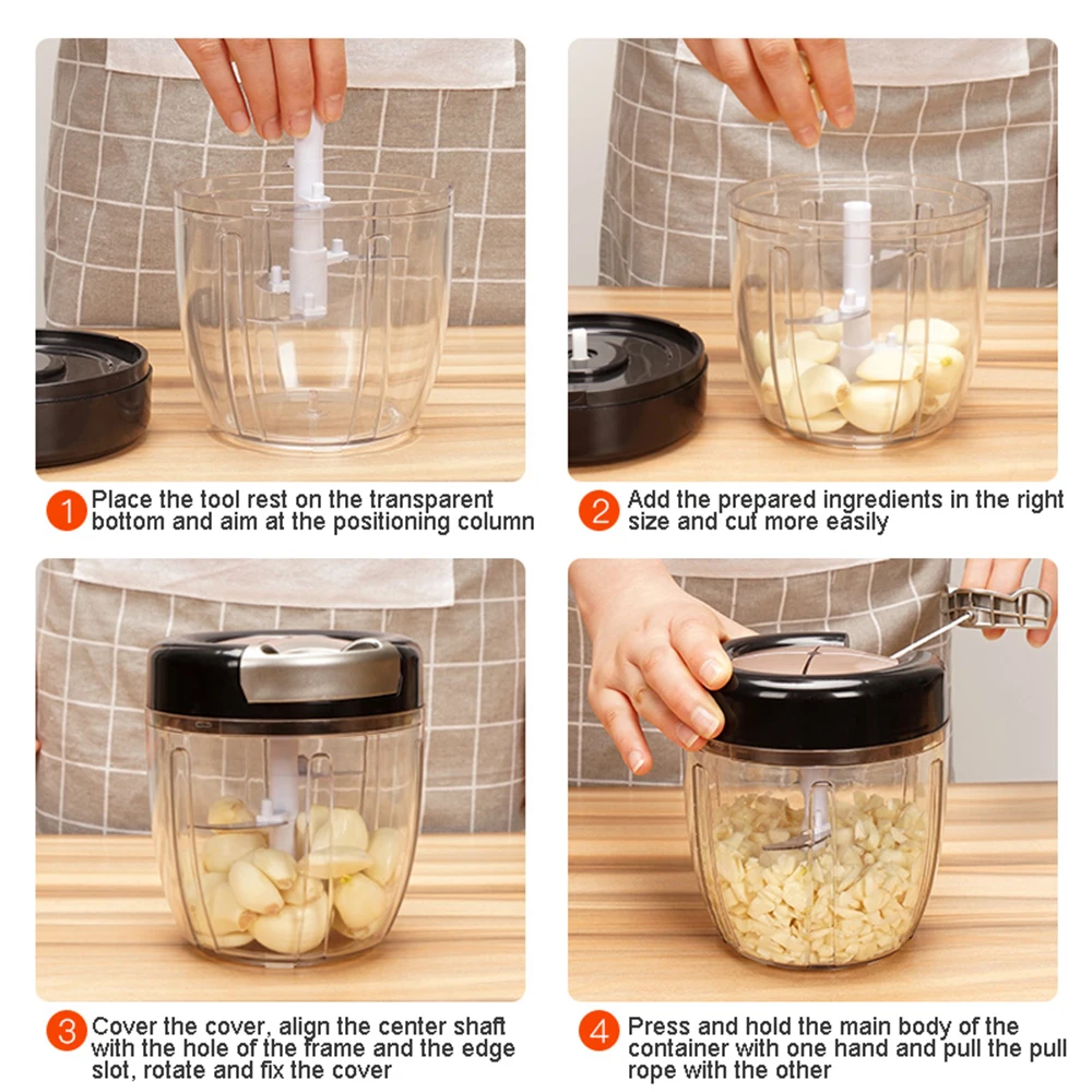 1 шт. Многофункциональный ручной измельчитель для овощей и фруктов еды кухонный