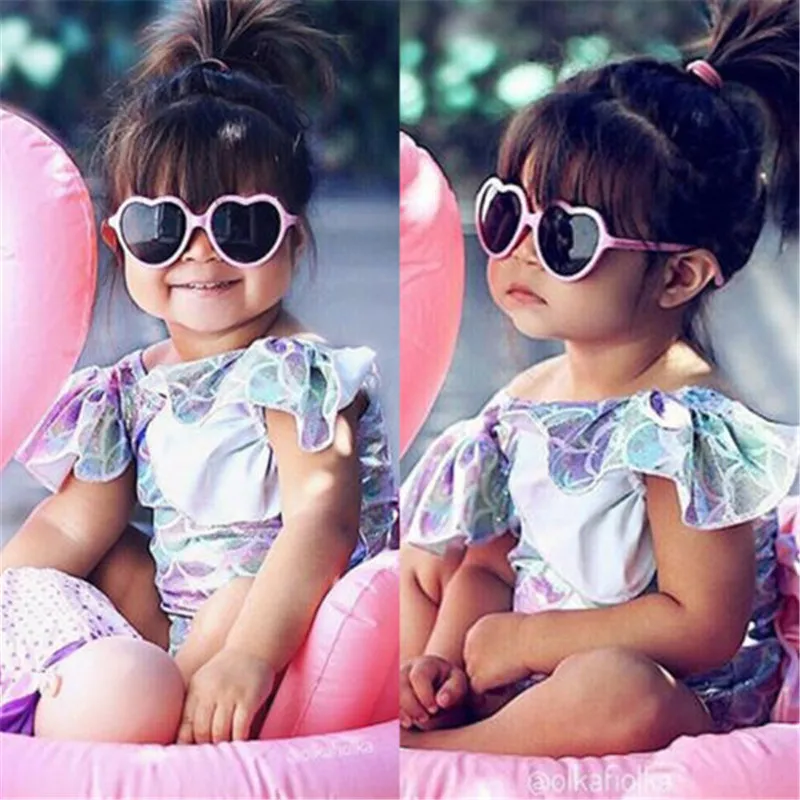 Summer Cute Newborn Infant Ruffles Mermaid Pattern Kids Baby Girl Rompers Jumpsuit | Детская одежда и обувь
