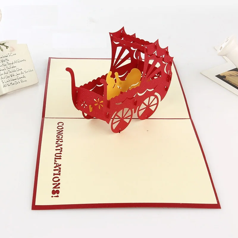 10 шт./лот детский автомобиль 3D Поп-карта душ kirigami оригами Бумага искусство 3d