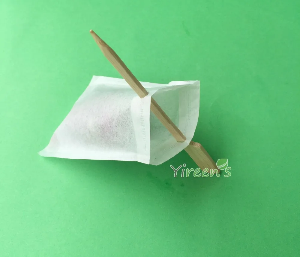 Чайные фильтры 60*80 мм 50 шт. пустые чайные пакетики с палочками фильтровальная