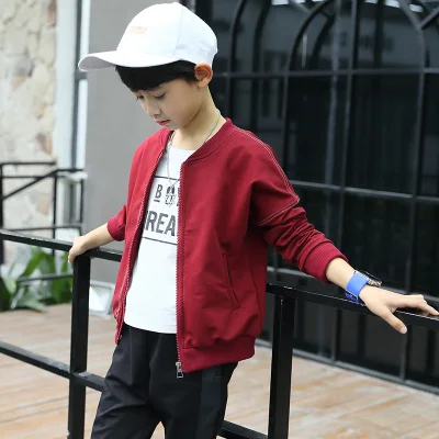 Высококачественная весенняя куртка для мальчиков 2018 Бомберы ветровка в стиле