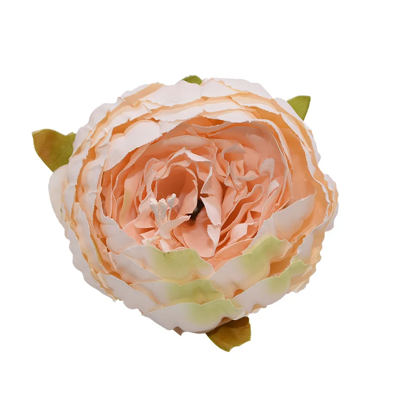 FH15 1pc 8cm Big Artificial Peony Flower Heads DIY Silk Flower Head for Wedding Home Party Decoration Flowers Fake Flower - Цвет: FH15
