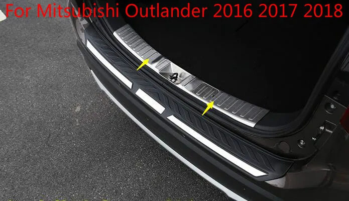 Для Mitsubishi Outlander нержавеющая сталь ВНУТРЕННИЙ Задний бампер протектор Подоконник багажника протектора пластина отделка Подходит