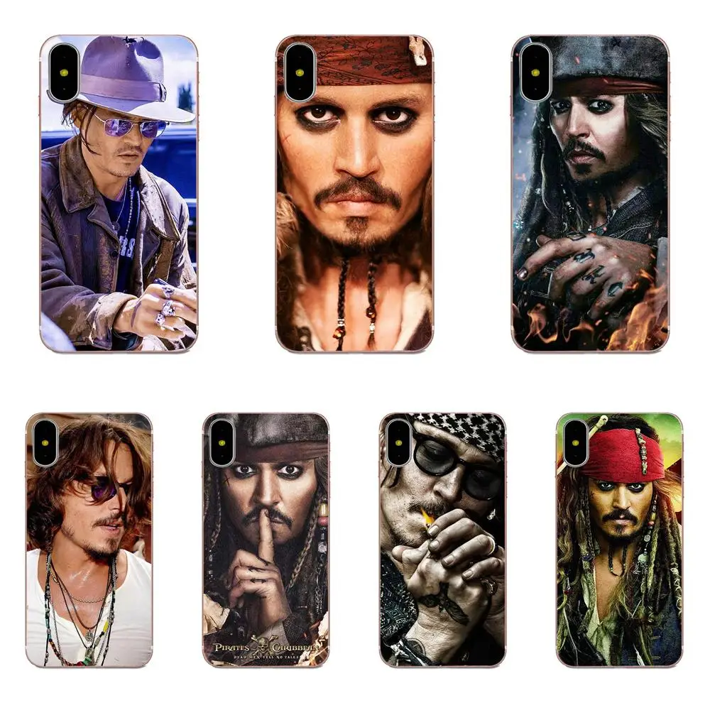 Мягкий чехол для мобильного телефона с изображением пиратов Карибского моря Johnny