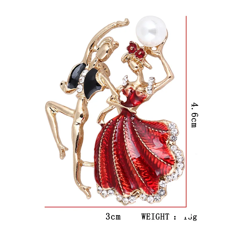 SexeMara Вечеринка Принцесса Принц Танцующая Стразы Брошь для женщин с блестящими