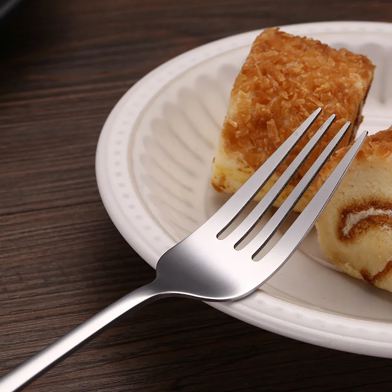 Сервировочная вилка из нержавеющей стали для десерта фруктовая посуда кухонная