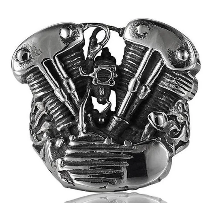 Новое крутое кольцо байкера для мужчин 316L кольца из нержавеющей стали двигатель