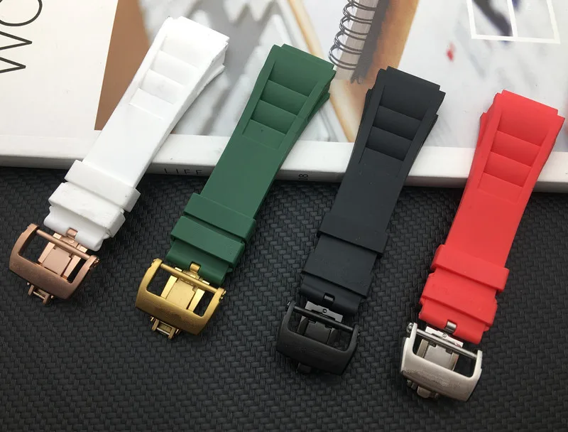 Мужской мягкий силиконовый резиновый ремешок для часов Richard Mille браслета с