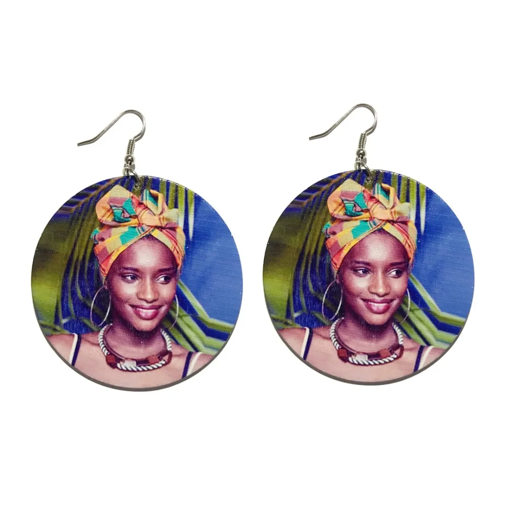 GZBEIYANG африканские деревянные серьги серия ювелирных изделий для персонажа