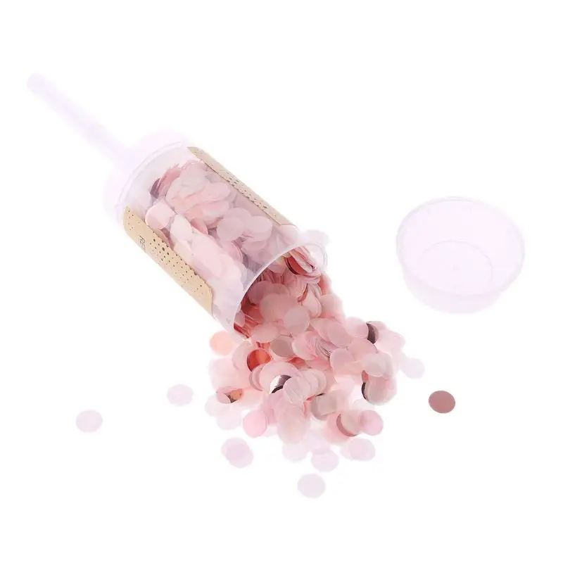 Круглая конфетти-блестки Push Pop Контейнер Свадьба День рождения Годовщина партия