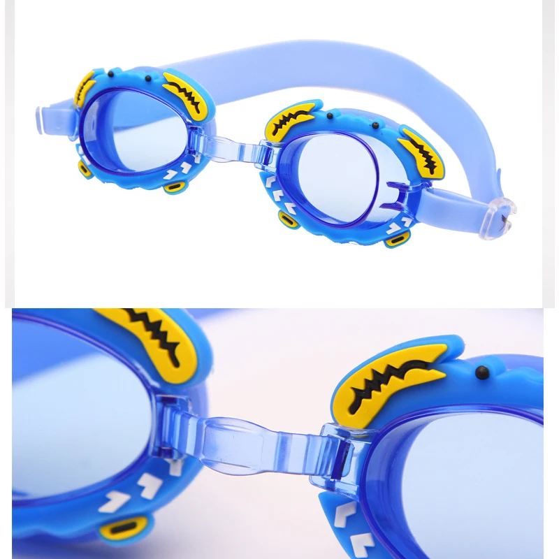Комплект детских плавательных очков водонепроницаемые противотуманные с