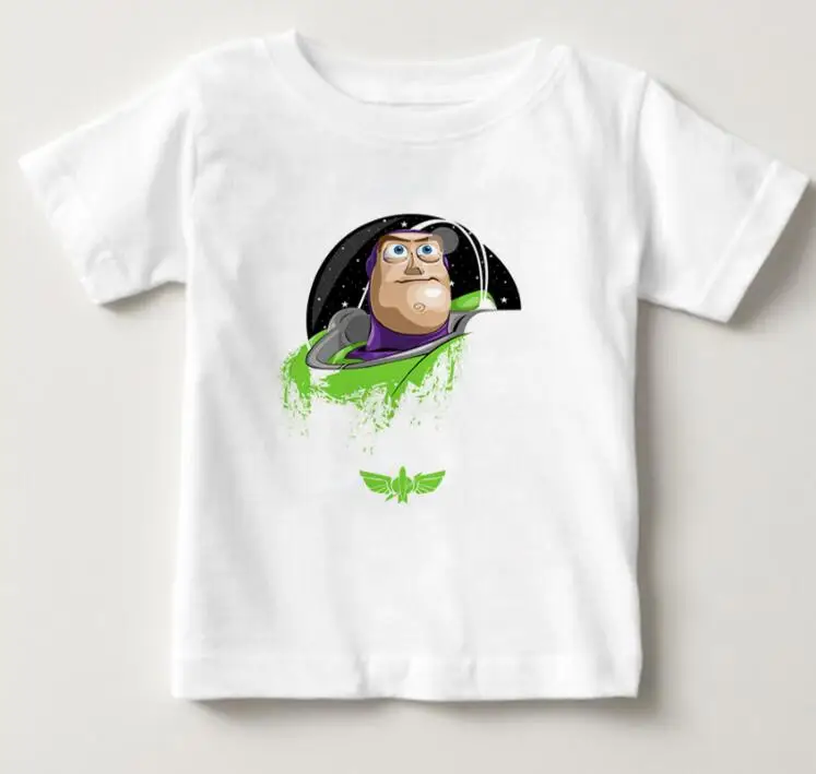 White childreT-shirt Г., новая детская футболка классическая история игрушек мультфильма, персонаж Базз Лайтер/Вуди, 3d Футболка Повседневная футболка в стиле Харадзюку для мальчиков и девочек, NN - Цвет: White childreT-shirt