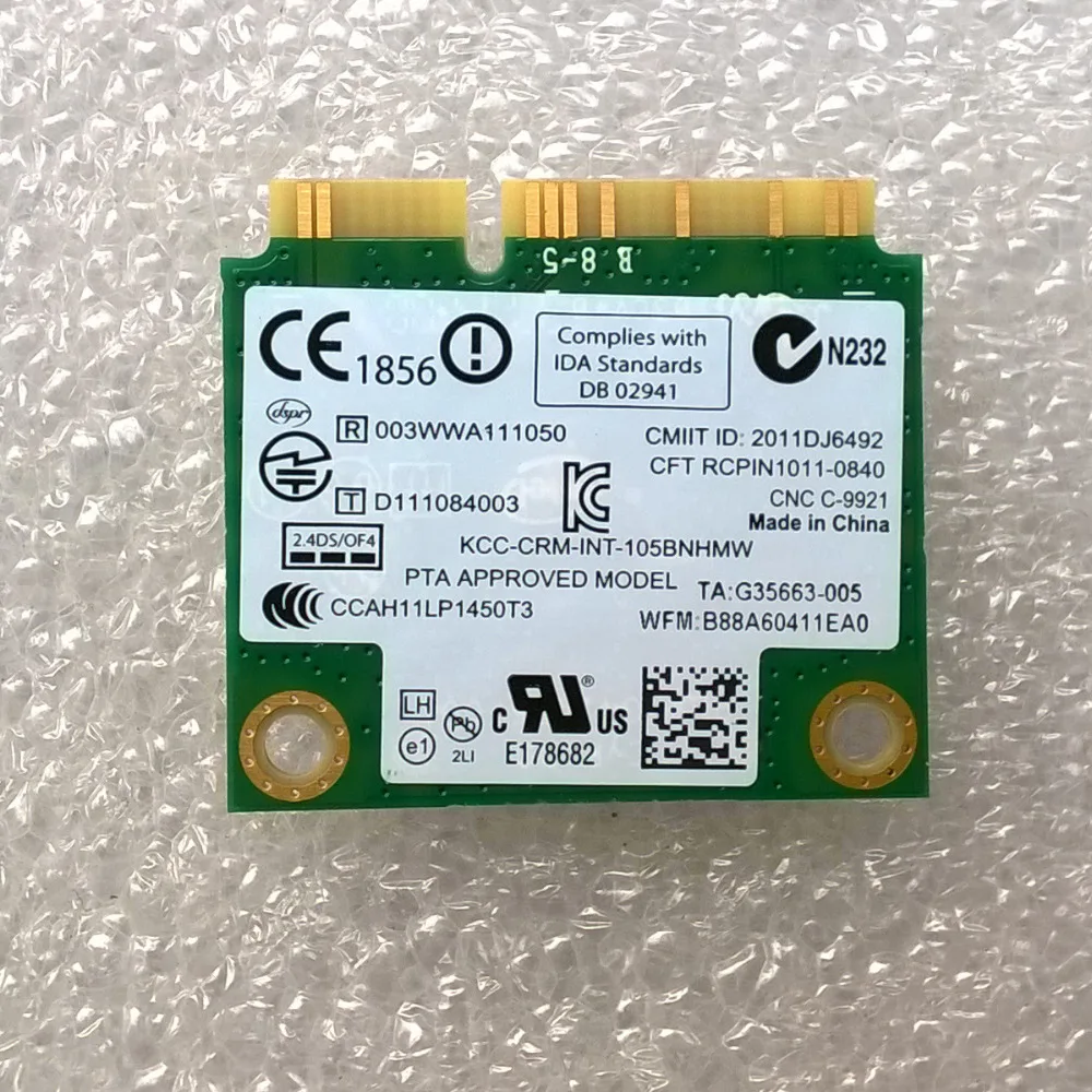 Wi Fi карта Intel Wireless N 105BNHMW для Lenovo thinkцентр E73 E93 M62Z M72E M73 M82 M83 M92 M93 серия FRU 04w3772|wifi card|wifi