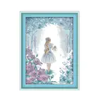 Для поисковой сборки, вышивки, вышивки, круговые круги, DMC DIY Красивая маленькая девочка