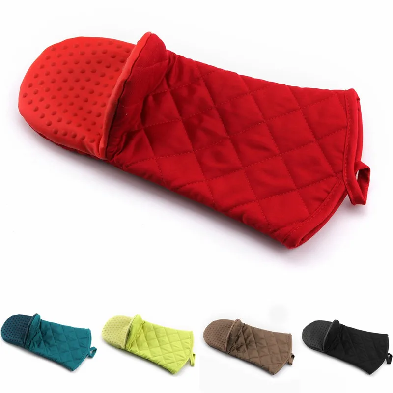 1 пара теплоизоляционных уплотненных длинных перчаток силиконовые Нескользящие