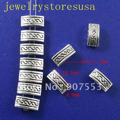 

50 Pcs Tibetan silver 2 hole bail spacer beads H0155