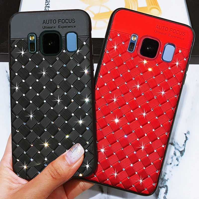 KaiNuEn glitter diamond 3D coque cover case For Samsung galaxy s8 S 8 Plus S8Plus Silicone luxury on Silicon back Phone cases |