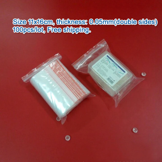 

100pcs/lot high quality Transparent PE Zip Lock jewelry Gift Packaging Bags, 11*16cm clear plastic bags for clothing storage