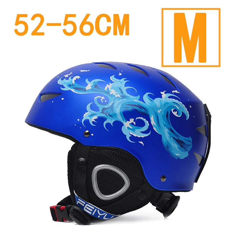 blue size M Высококачественный профессиональный детский шлем для экстремальных видов спорта, детский шлем для катания на коньках, сноуборде, скейтборде, защитный шлем для катания на лыжах - Цвет: blue size M