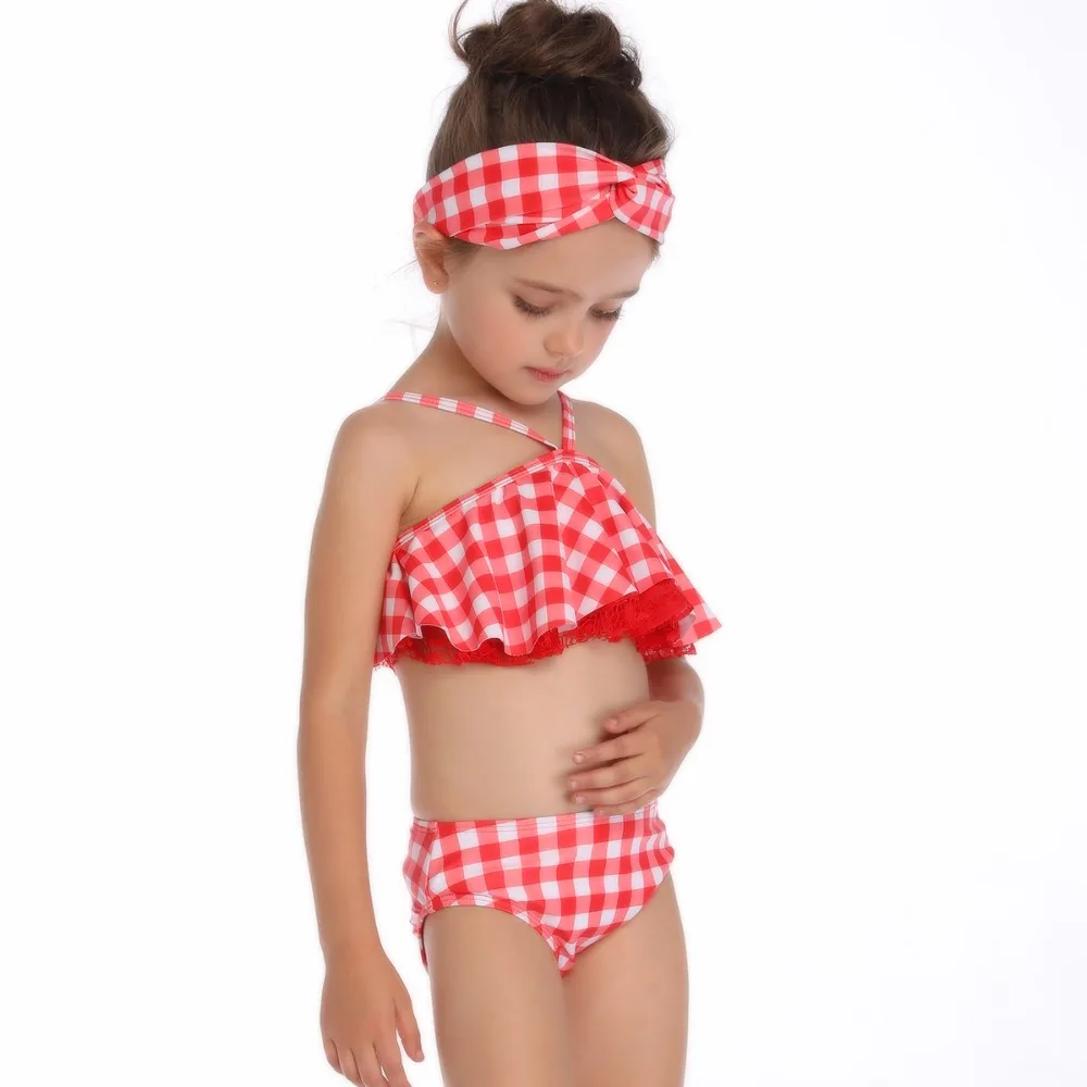 Купальный костюм для девочек комплект бикини из двух предметов купальный милый