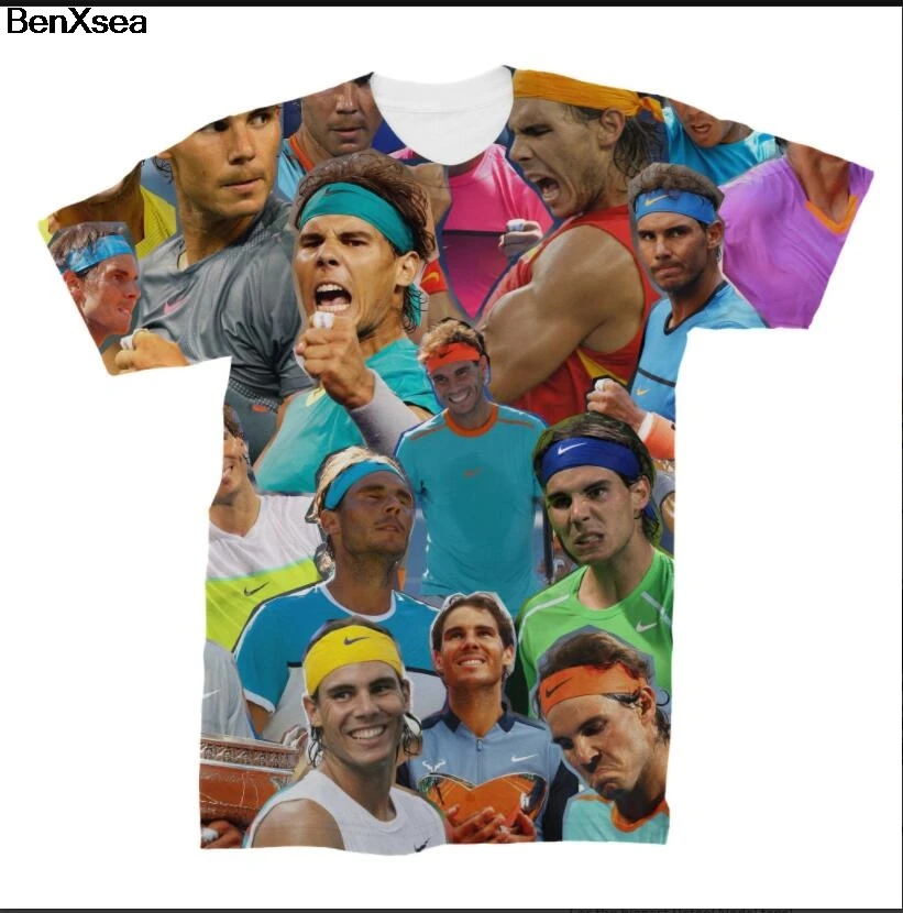 Футболка с 3D принтом Rafael Nadal модные футболки от известного бренда 2019|Футболки| |