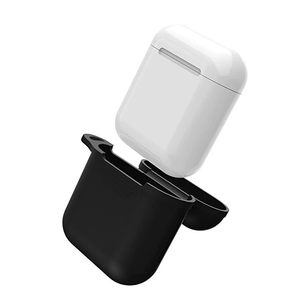 Силиконовый чехол для airpods с брелком Apple защитный | Электроника
