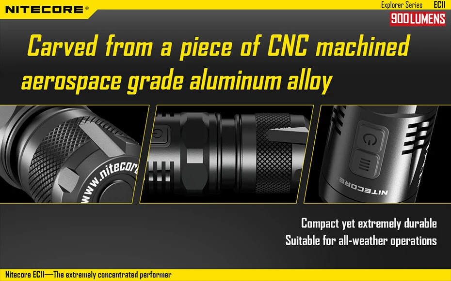 NITECORE EC11 светильник дальнего действия мини портативный светодиодный светильник с литиевой батареей