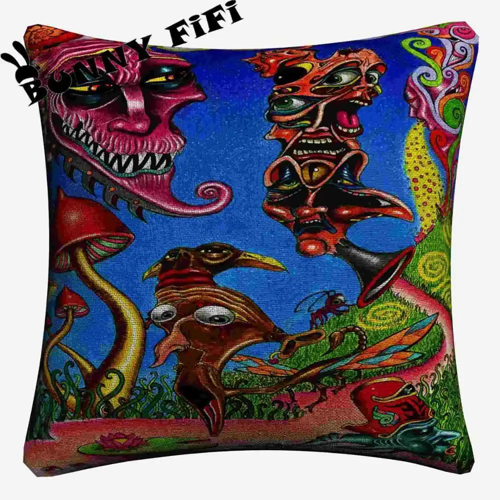 Psychedelic абстрактный акриловый LSD кислотная Декоративная Подушка Чехлы для дивана домашний декор чехол для подушки из льна 45x45 см чехлы на подушки - Цвет: 2