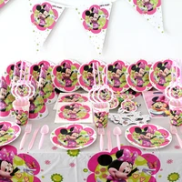 83pcs for 10 kids minnie mouse theme party supplies kids girls birthday party tableware set christmas party decoration