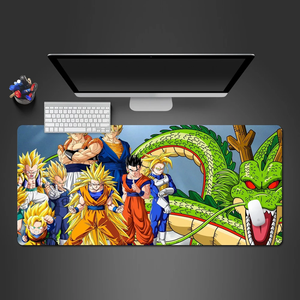 Dragon Ball Набор Коврик Для Мыши игровые коврики домашняя компьютерная клавиатура Коврик для мыши мультипликационная мышь коврик практичный не прокрутка сторона