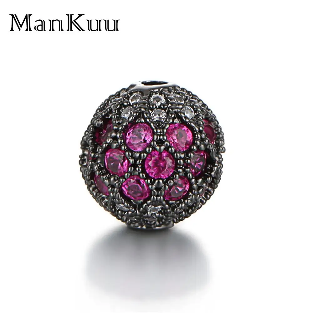 Mankuu 9 мм круглые черные стразы бусины шармы для дискотеки