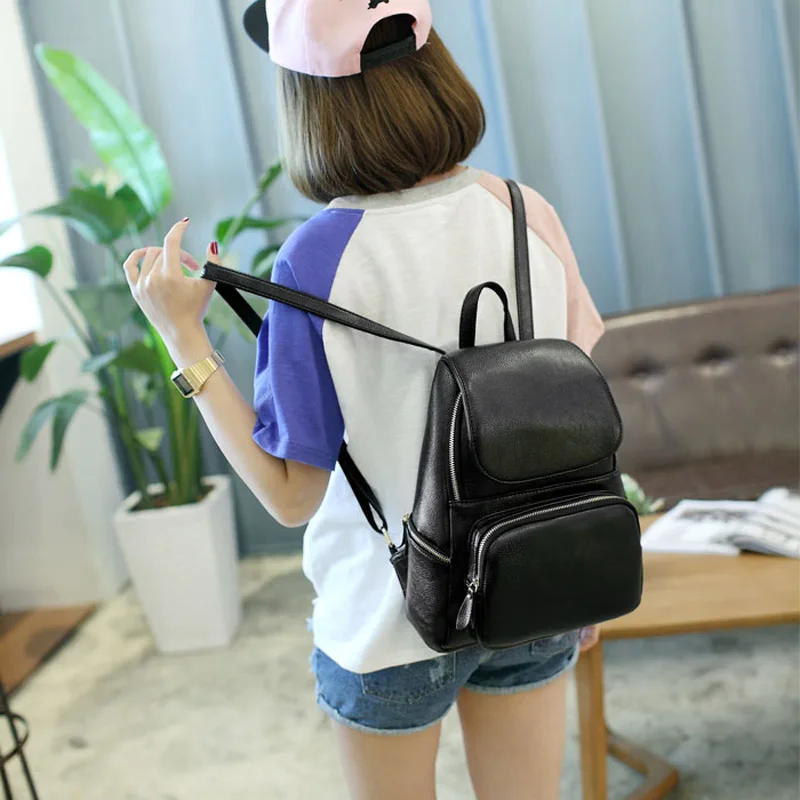 Женский рюкзак из натуральной кожи Классический дизайнерский с верхним слоем